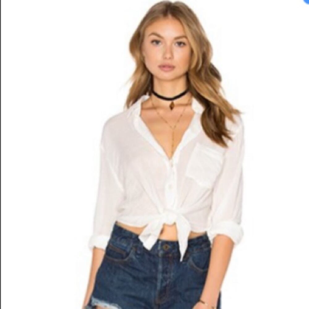 Free People Revolve That's a Wrap Shirt in Ivory